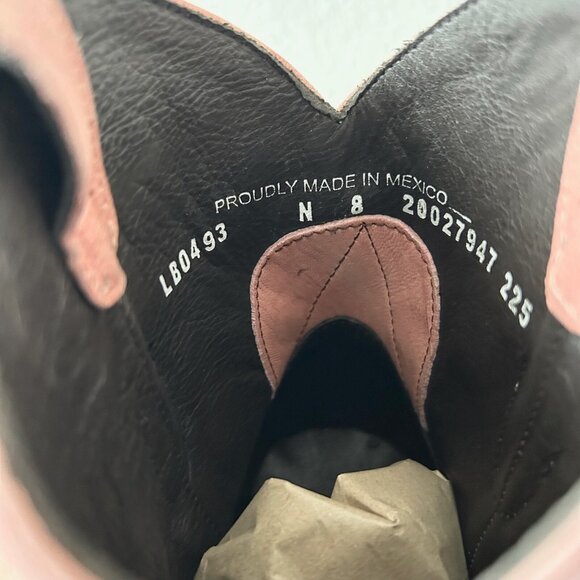 Pink Ankle Boots with Embroidered Design - Picture 10 of 16